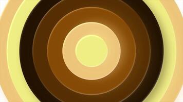 Orange and purple background. Motion.Circles of the same color of different shades dance and twitch returning to their previous position in the animation. video