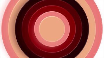 Spinning pink and red gradient swirl with center circle. Motion. Light rings with a shadow moving in a circle. video