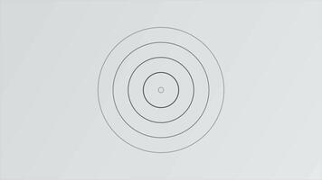 White background. Motion.Blurry black thin circles made in computer graphics. video