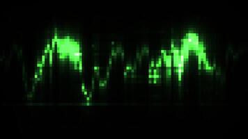Black background. Motion.Blurry pixel graphics that sway slowly in different directions in abstraction. video