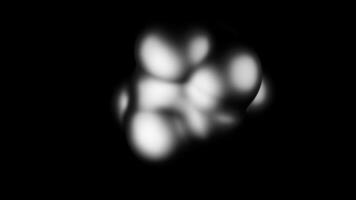 Abstract bubbles stuck together isolated on a black background. Design. Pulsating figure od same siza balls. video
