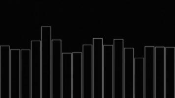 Column Equalizer. Design. Colorful columns of contour lines move to beat of music. Contour equalizer on black background video