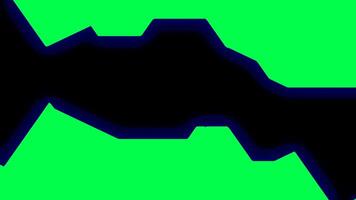 Black stripe with irregularities and wavy movements. Design. Geometric wavy spot moves in stripe. Strip with illusion and shadows video