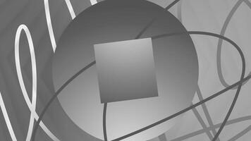 Monochrome shapes in geometric pattern. Motion. Motion of simple shapes and lines looking like pen strokes. video