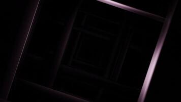 A black empty square portal. Design.A dark tunnel moving in different directions in the animation rotates around. video