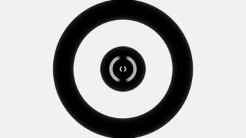 Hypnotic pulsating background with rings. Design. Circles and rings of stripes. Ripples of hypnotic moving rings in musical style video