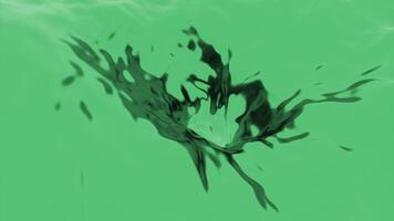 Moving flow of colored liquid with glare. Design. Animation with moving 3d liquid and shadows on surface. Ripples and shadows on surface of fluid flow video