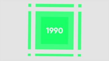 Animation with date of 90s. Motion. Background animation with stylish transition and date to insert. Stylish animation for inserting and intro into content. 1990's video