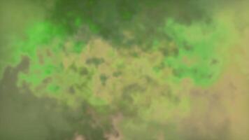 Background with flashes in fog. Motion. Colorful fog with flashes of light. Shimmering spots in colorful fog or cloud video
