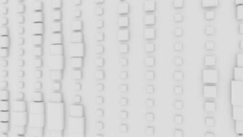 White 3d background . Design. Bright light background with animation and various squares that shimmer in different sizes. video