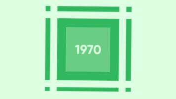 Geometrical square figures abstract animation. Motion. Retro old times of the past century, 1970 this is my time, it is forever. video