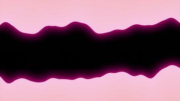 Black stripe with irregularities and wavy movements. Design. Geometric wavy spot moves in stripe. Strip with illusion and shadows video