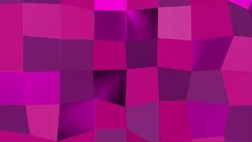 Abstract transforming wall of same size squares. Design. Glowing glass moving cubes, rows of colorful squares. video