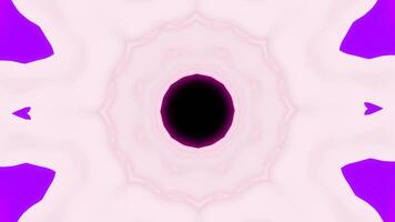 Kaleidoscope moving flower pattern. Design. Simple stylish pattern moves in style of kaleidoscope. Beautiful pattern animation with psychedelic immersion video