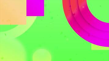 Moving background with colorful shapes. Motion. Modern stylish animation for intro. Intro with geometric shapes moving on colored background video
