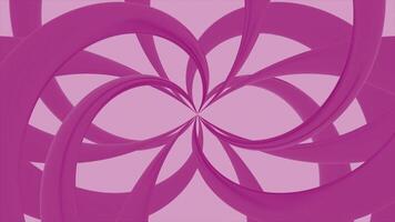 Psychedelic pattern with floral lines. Design. Floral linear pattern with moving background. Centralized pattern of hypnotic lines video