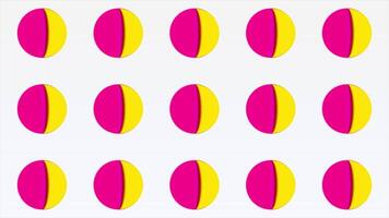 Background with colorful circles changing color. Motion. Rows of dots changing colors with transitions. Animated background for insertion or transition with colorful circles video