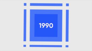 Geometrical square figures abstract animation. Motion. Retro old times of the past century, 1990 this is my time, it is forever. video