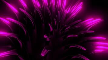Green and purple background. Design.Bright rays of light in the animation move flying apart in opposite directions. video