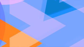 Animated background with moving triangles to open. Motion. Colorful stylish animation with triangular transitions. Triangular arrows move in layers on colored background video