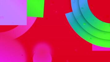Stylish animation with moving figures. Motion. Animation with bright colorful shapes and lines. Simple animation for insertion or intro video