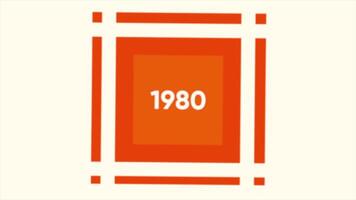 Animation with date of 80s. Motion. Background animation with stylish transition and date to insert. Stylish animation for inserting and intro into content. 1980's video