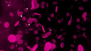 Alien blood stream with randomly flowing cells. Design. Unknown creature with its blood flowing in vein. video