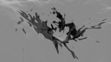 Abstract monochrome liquid texture. Design. Flowing water swirl background, unknown liquid substance. video