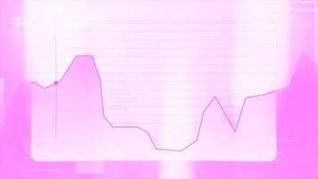 Pink diagram. Motion.A light-delicate-colored graph that runs rising and falling in abstraction. video