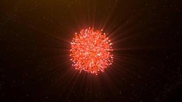 Red and yellow fire. Motion.A black background on which lights are sprayed in the animation and fill the entire background with bright highlights. video
