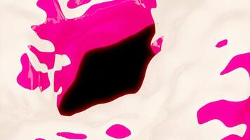 Green and pink blob. Design.Bright pieces of paint in animation blurring in different directions in abstraction. video