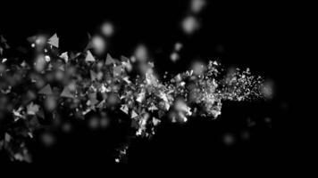 Black background. Design.Light candy in bright computer graphics that fly in different directions continuously. video