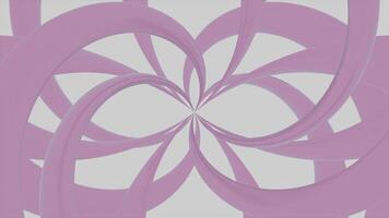 Pink background. Design.Bright large flower petals in animation rotate in different directions video