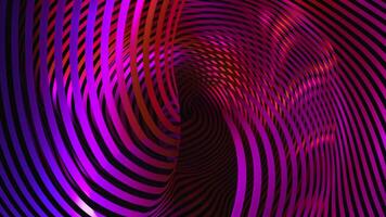 Abstract spiral shaped material of narrow stripes creating bending fabric. Design. Spinning colorful stripes. video