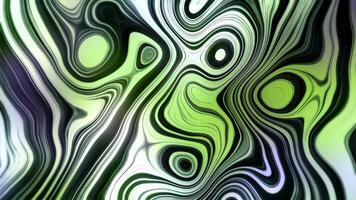 White and black patterns. Motion-large liquid circles that make up spots in the animation blurring in different directions with green backlight. video