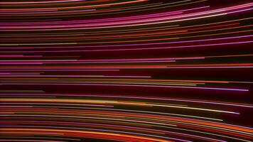 Abstract bright parallel horizontal stripes moving from left to right and bending. Motion. Flexible colorful narrow rays. video