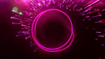 Spiral movement of particles, smooth spiral movement. Motion. Abstract animation with spinning flying stars in outer space. video