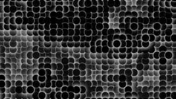 Background of moving dots with glowing lines. Design. Moving dots in style of bubbling bubbles or molecules. Background with glowing black dots video