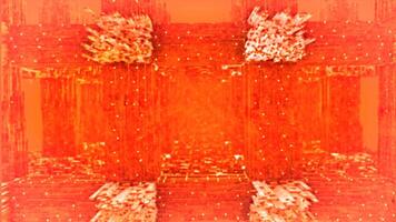 Moving 3d space with square walls. Motion. Surreal 3d space with moving squares and walls. Dizzying and hypnotic immersion in geometric square mazes video