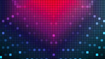 Squares shimmering with different colors. Motion.A mosaic made of small squares that give off different illuminated shades in animation. video