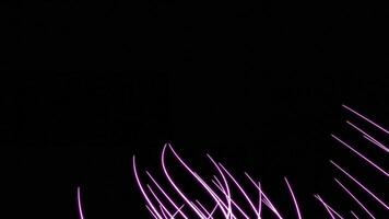 Energy threads twist in flow. Design. Living energy lines are intertwined in flow. Swirling column of neon lines video