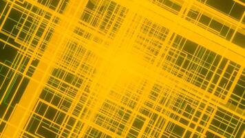 Animation with rotating square tunnel. Design. Neon linear squares in rotating tunnel. Beautiful dizzying tunnel of neon squares video