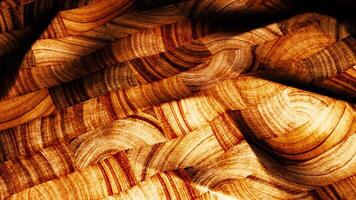 Surface with wooden structure and pattern. Motion. Wave-moving surface with wood texture. Animated background moving in waves from wooden pattern video