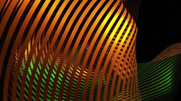 3D background with wavy curves of stripes. Design. Beautiful 3d curves of stripes in wavy flow of fabric. Fabric flow of bends from strips video