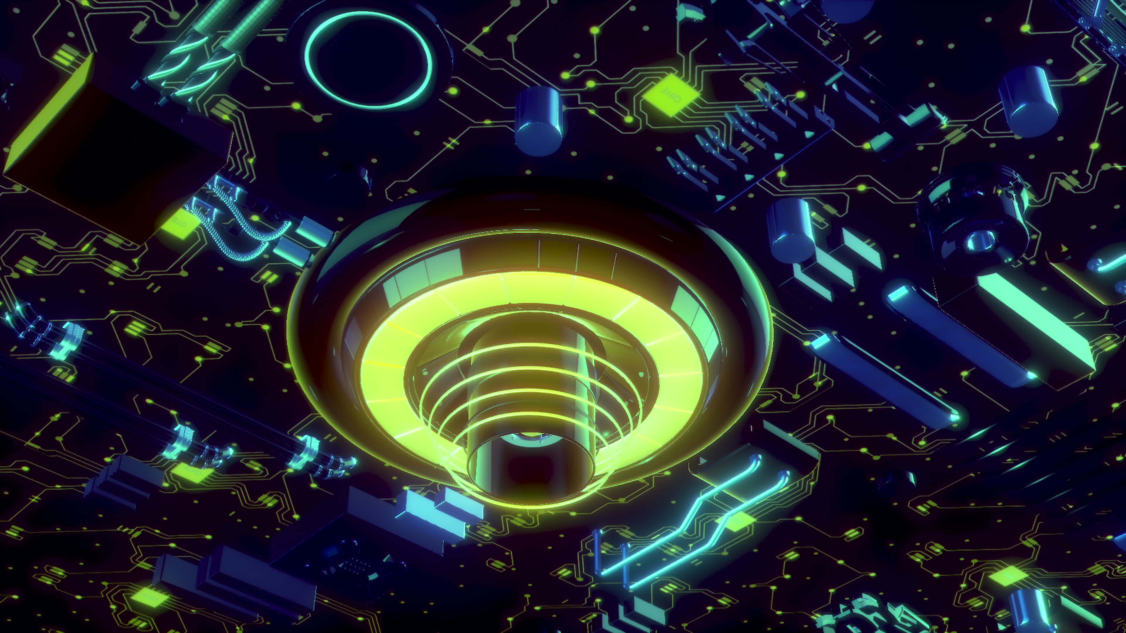 Graphs of computer wires. Motion. Bright animation showing clearly the ...