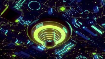 Graphs of computer wires. Motion. Bright animation showing clearly the wires connected to the computer and how they function. video