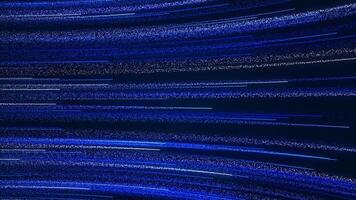 Animation of moving lines in curved stream. Motion. Beautiful curved stream of glowing colorful lines. Stream with 3D effect of computer-style stripes video
