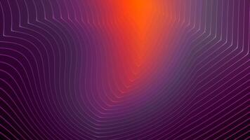 Gradient glowing neon lines, abstract tech futuristic motion background. Motion. Orange light becoming purple with moving bended lines. video