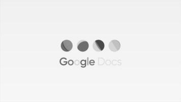 Row of dots changing color. Motion. Animation for Google docs. Minimalistic animation with dots for Google. Symbol and intro to insert into Google content video