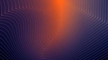 Gradient glowing neon lines, abstract tech futuristic motion background. Motion. Orange light becoming purple with moving bended lines. video
